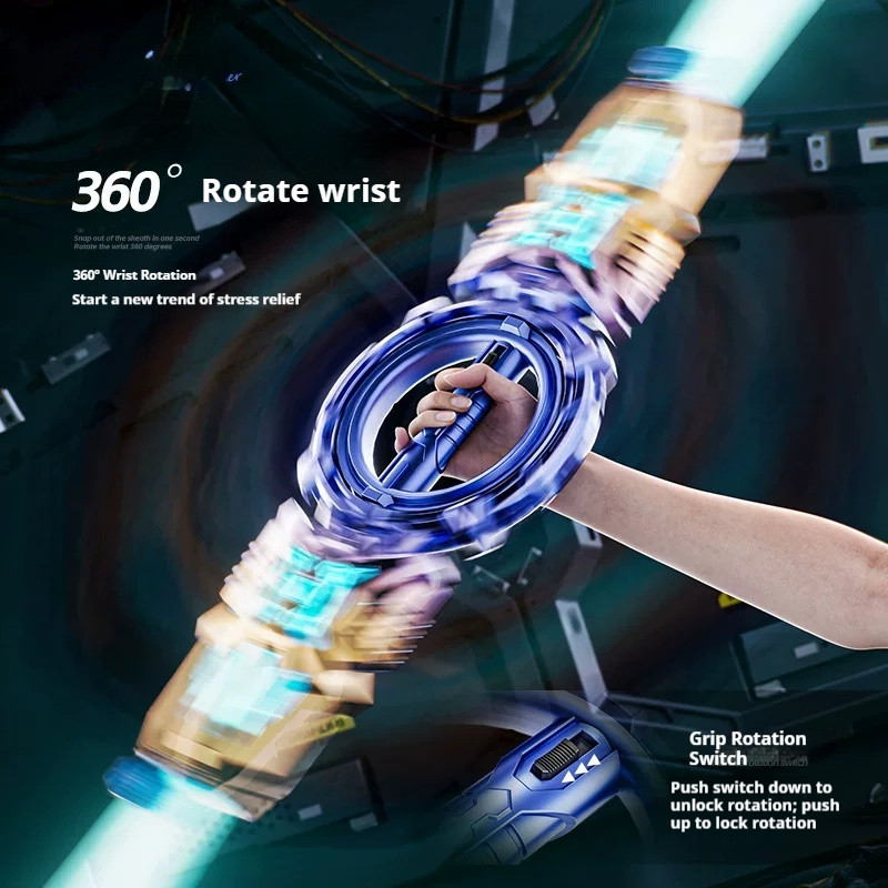 Adult Children'S Toys Spark Spinning Sword Double-Edged Retractable Lightsaber Glowing Laser Rotatin
