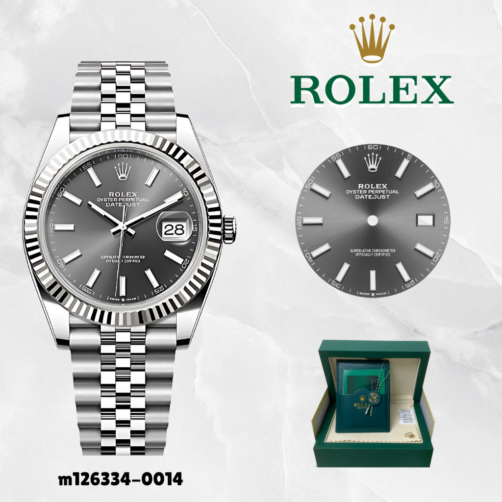 Rolex Datejust 41 M126334-0014 Jam Tangan Pria Otomatis Oystersteel