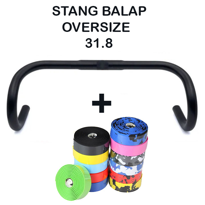 PROMOSTANG BALAP MTB OS OVERSIZE 31.8 STANG SEPEDA KOMPONEN SEPEDATERLARIS