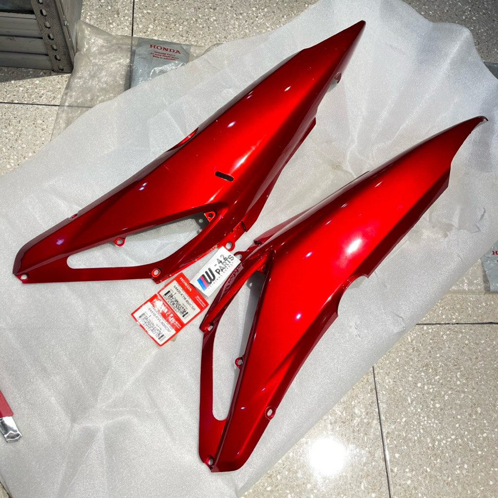 BODY SAMPING BELAKANG KANAN KIRI SUPRA X 125 X125 OLD LAMA BATMAN DOUBLE DISK DD MERAH MARON CANDY O