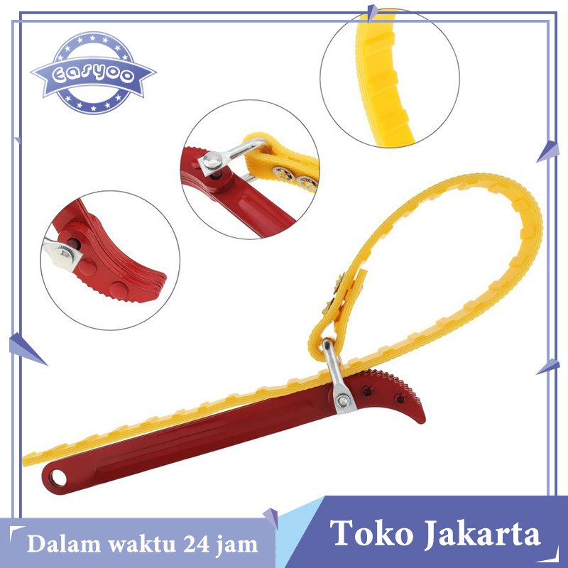 Kunci Pembuka Filter Oli Mobil 12" Alat Pembuka Filter Oli Mobil Kunci Filter Oli Kulit Sabuk
