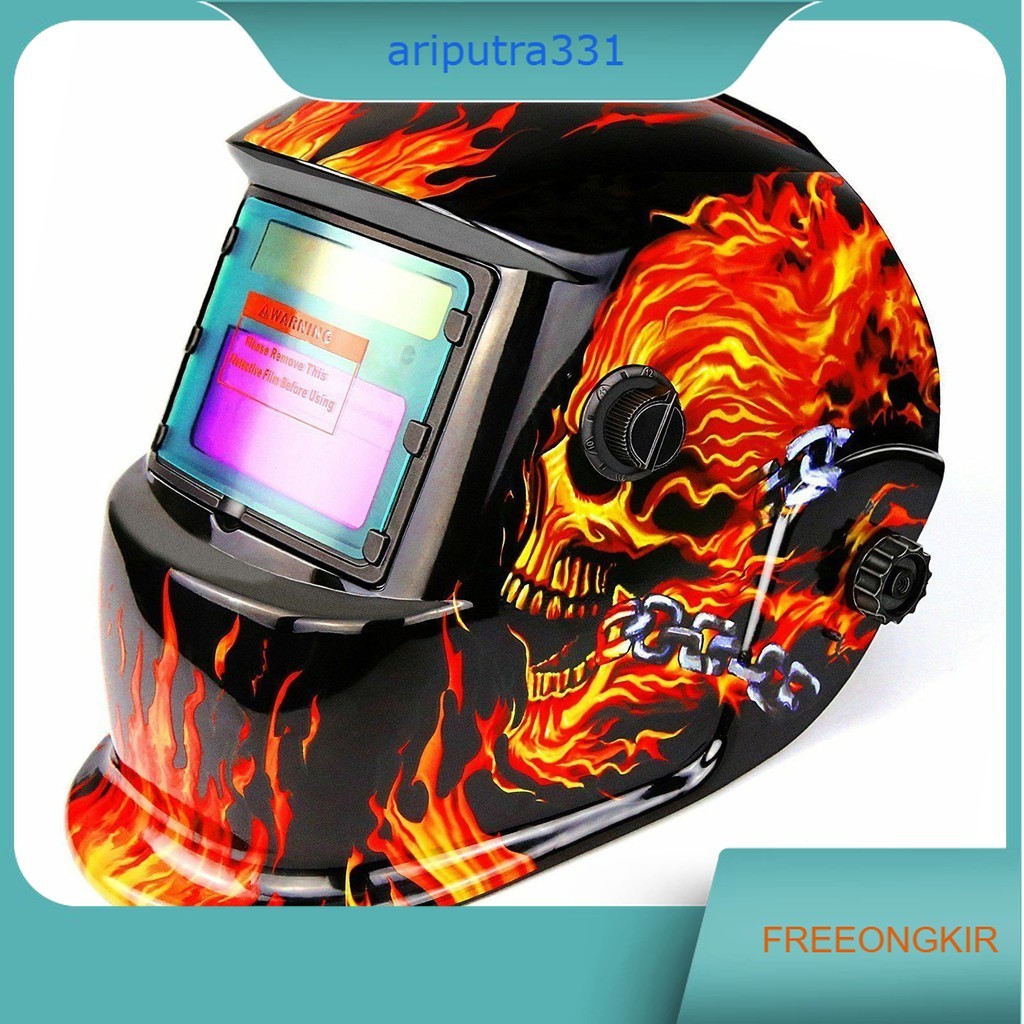 Helm Las - Helm Las Otomatis Gelap - Masker Las Otomatis - Topeng Las Otomatis - Pelindung Mata