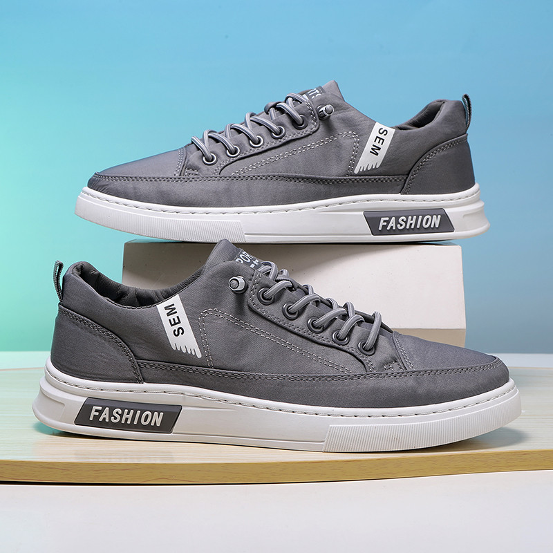 Sepatu Sneakers Pria Sepatu Kasual Tanpa Tali Sudah Dijahit Bahan Kain Payung Jaminan Produk Asli Se