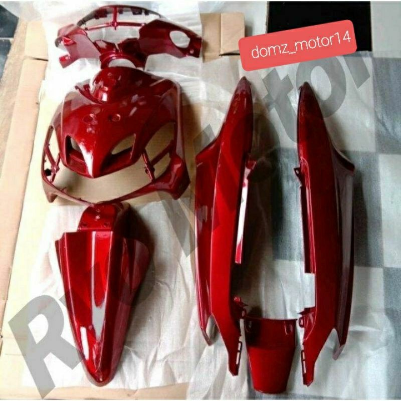 Cover Body Halus Motor Yamaha MIO Smile Warna Merah Maroon