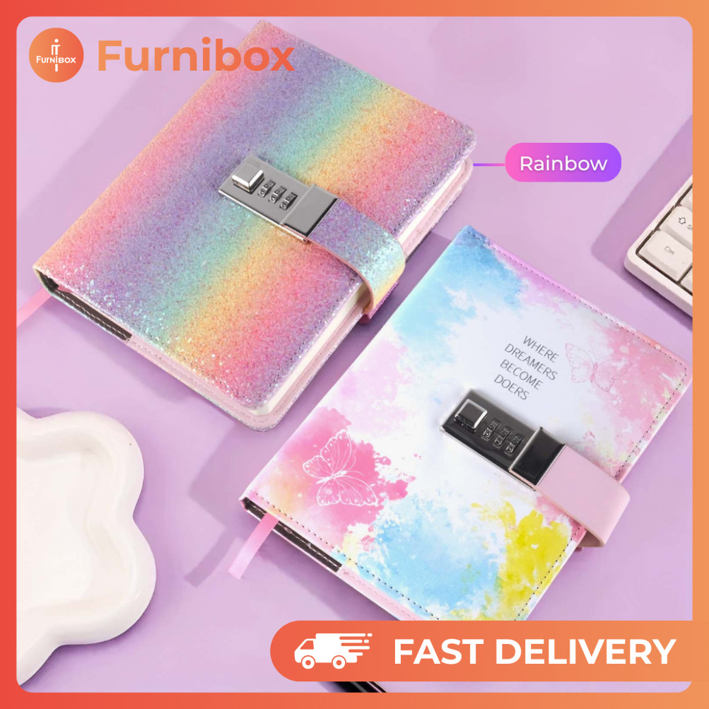 Buku Agenda Catatan Kerja Binder Jurnal Diary Harian Notebook Lock