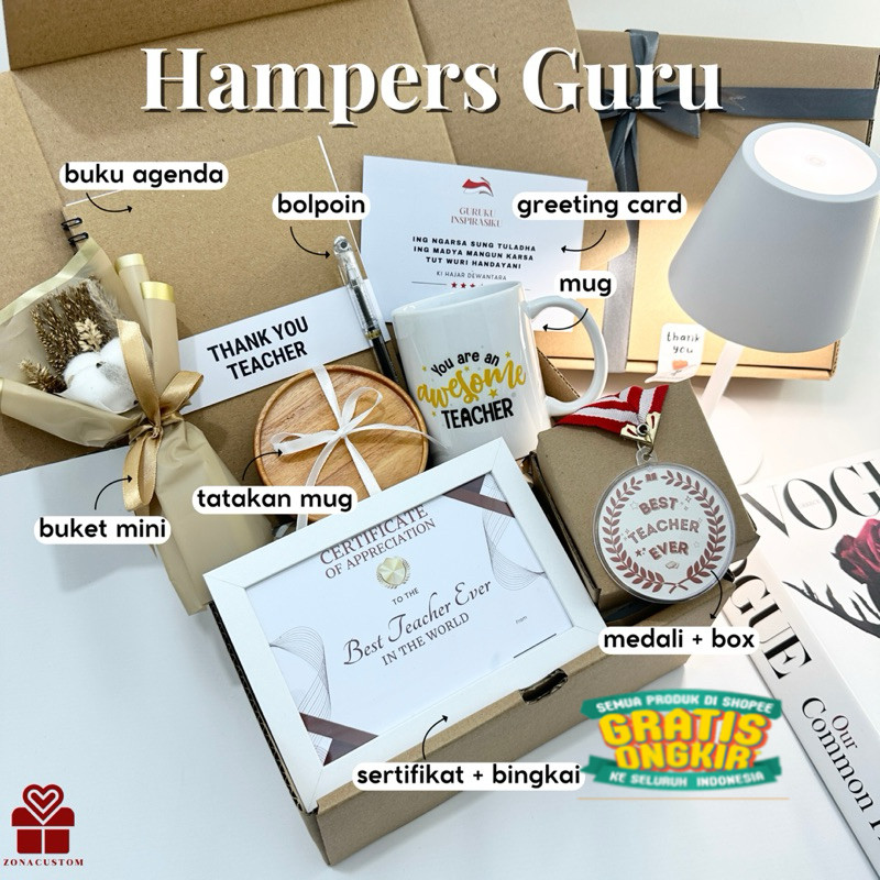 Kado Hampers Guru - Hadiah Perpisahan Guru - Kado Hari Guru Nasional - Kenang Kenangan Guru - Kado G