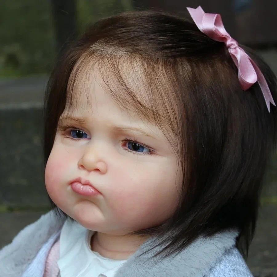 27inch Reborn Doll Kit Grace Half Body with Connetors Cloth Body and Eyes Y Blank Doll Kit Unfinishe