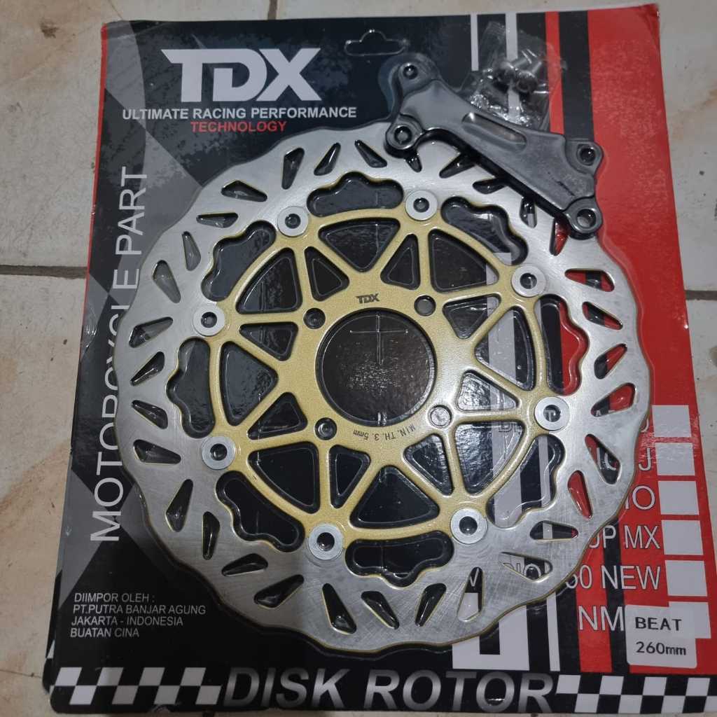 DISC BULAT KEMBANG DISC CAKRAM TDX PIRINGAN CAKRAM DEPAN 260MM PLUS BREKET MIO MIO SPORTY MIO SOUL