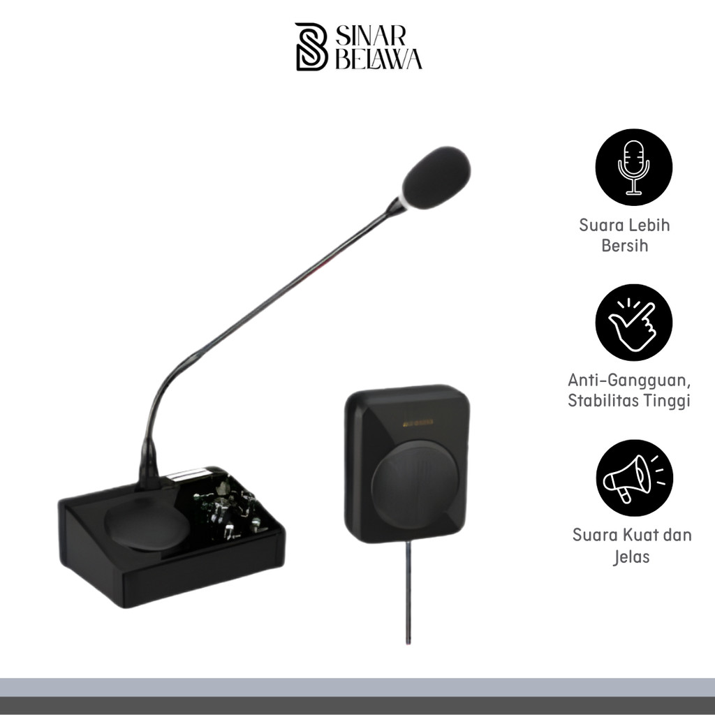 Window Speaker Intercom Dual Way Mic Loket Counter Teller 5W