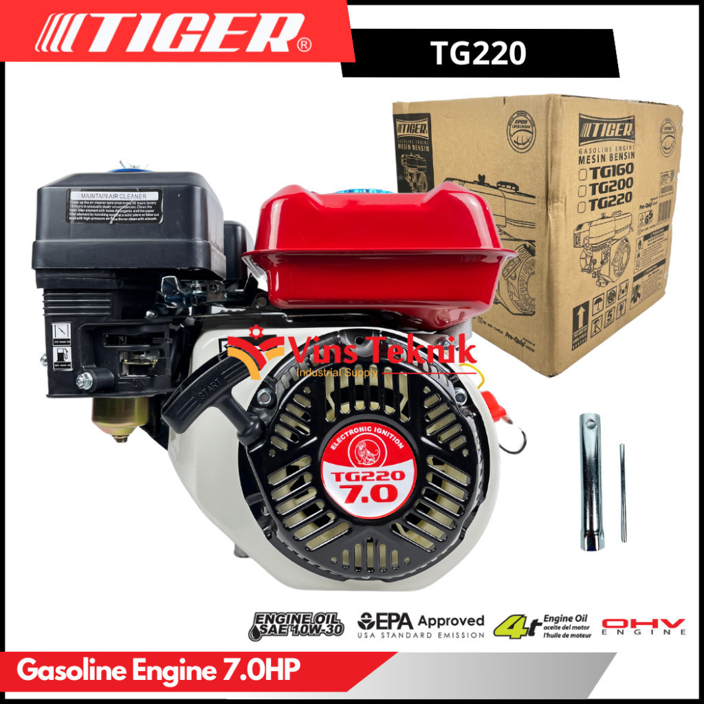 Mesin Penggerak Serbaguna Gasoline Engine 7.0HP TG 220 TIGER TG220