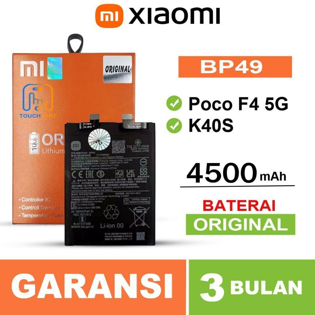 BATERAI BATRE BATTERY XIAOMI BP49 BP 49 FOR POCO F4 ORIGINAL