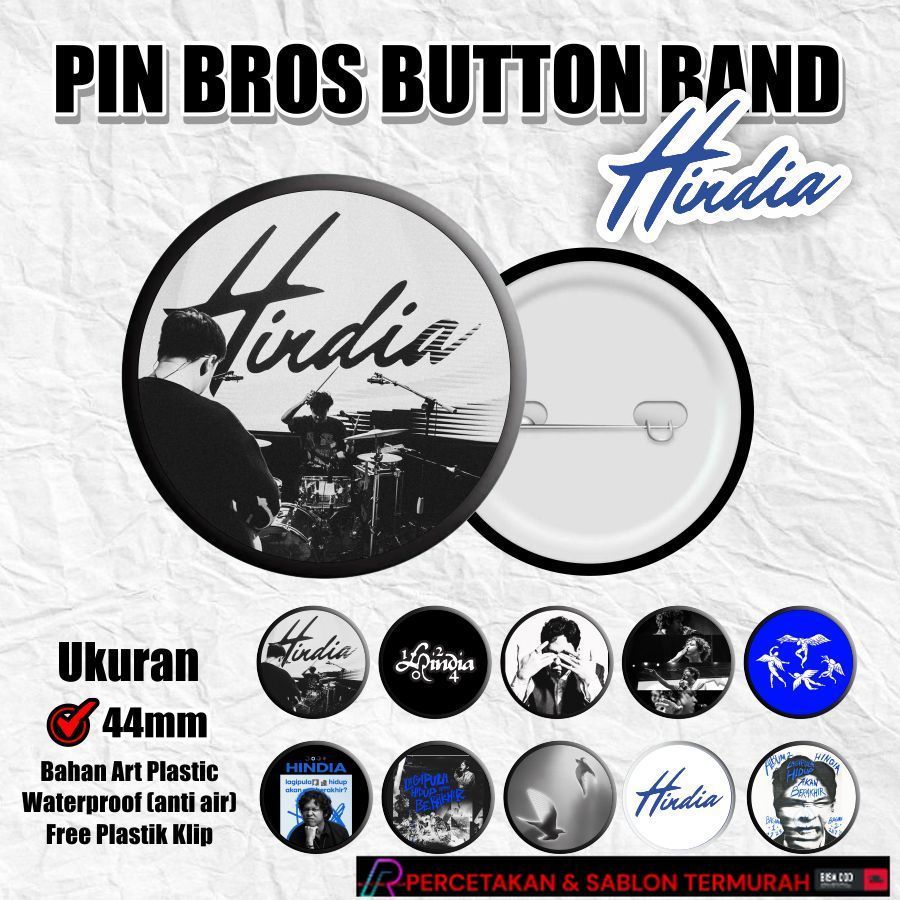 REDSTOREMERCH Pin Bros Hindia Band 44mm Aksesoris Fashion Unik Murah | Pin Bros Hindia Bisa Aksesori