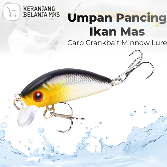 Umpan Pancing Ikan Mas Carp Crankbait Minnow Lure 50mm