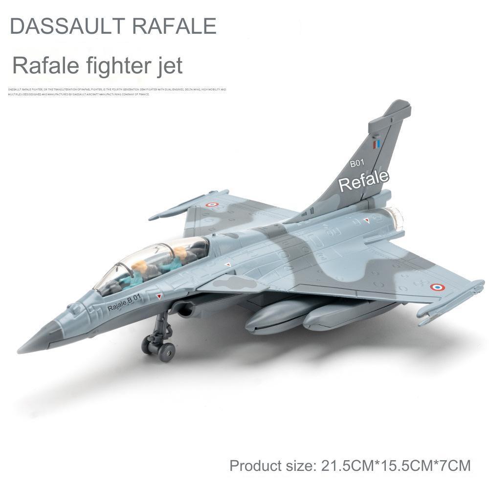 Pesawat Jet Tempur F-22 Raptor F-16 J-15 Shark J-10 dan Dassault Rafale Aircraf Diecast Alloy 22cm