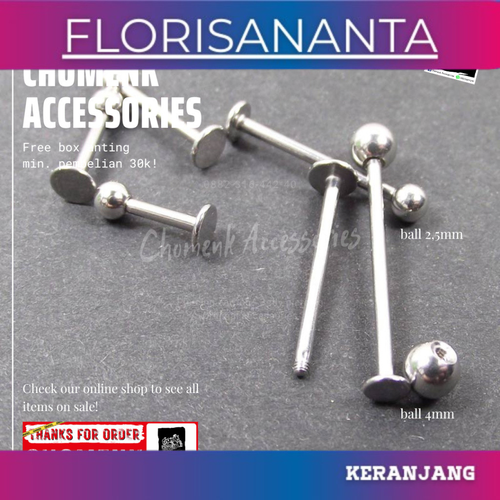 terlaris murah!! ANTING TINDIK PRIA HELIX BARBEL KERUCUT ANTING TINDIK KERUCUT ANTING TITAN ANTING T