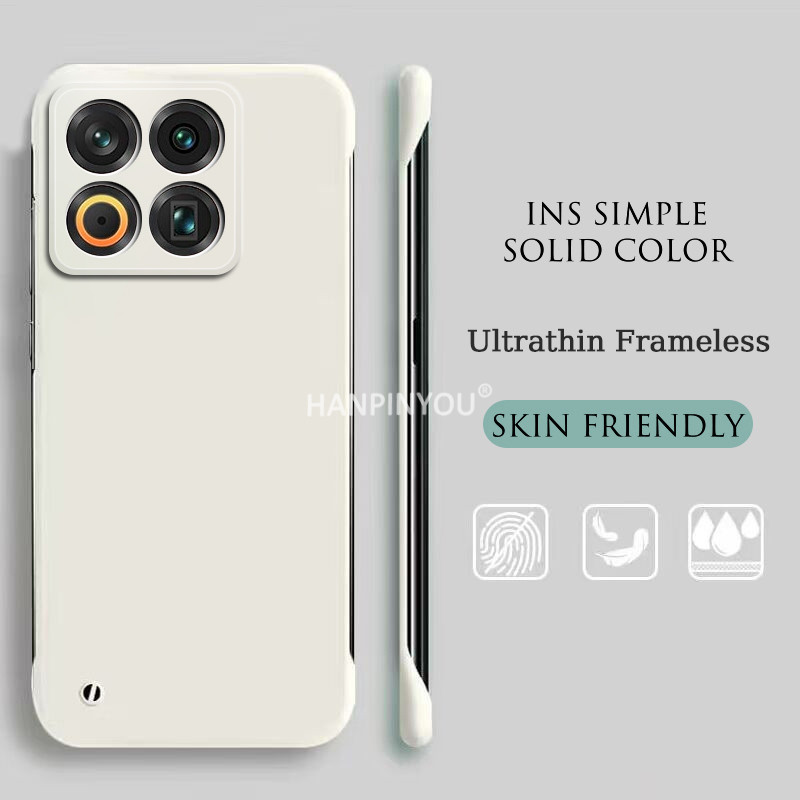 Casing Tanpa Bingkai Ramah Kulit Sederhana INS Warna Permen Solid untuk Meizu 22 21 Note 20 Pro Infi