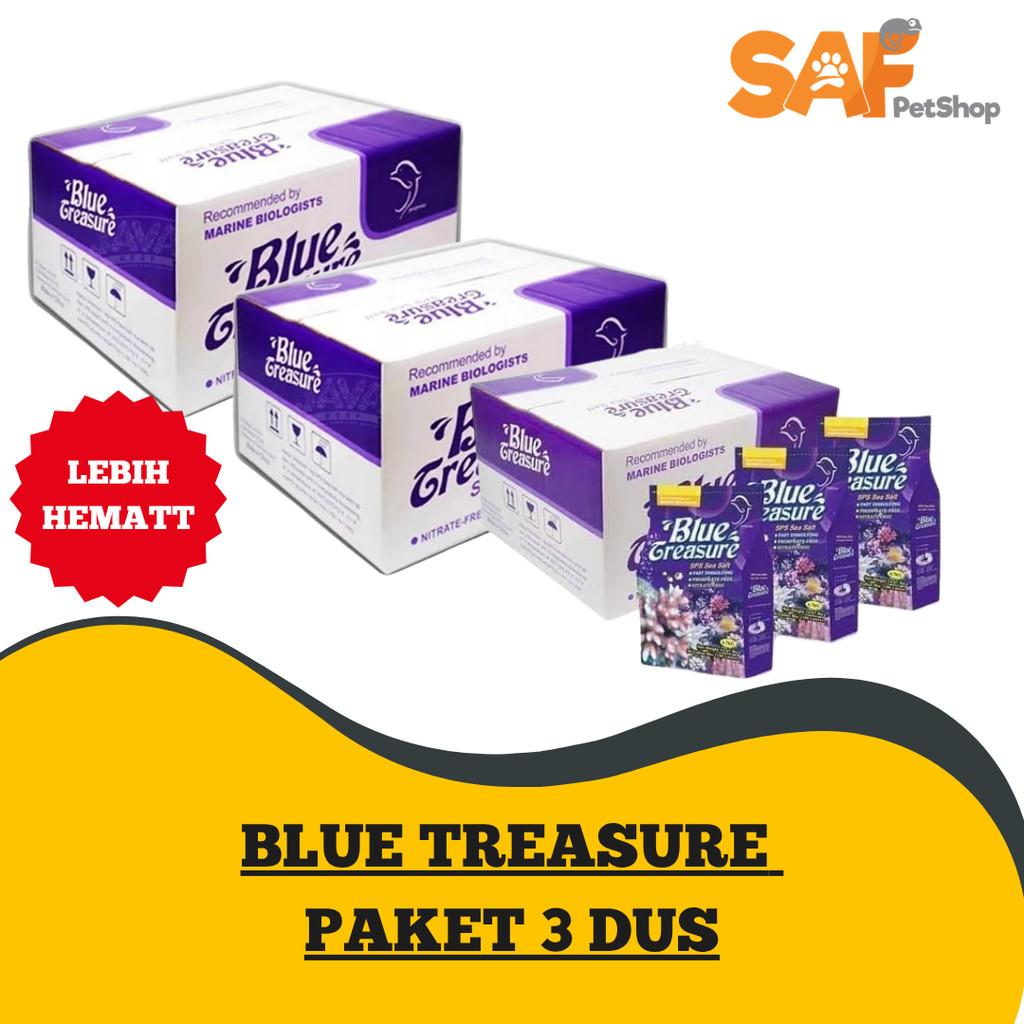 Blue Treasure SPS Salt ASW – Garam Air Laut 3 Box Lebih Hemat