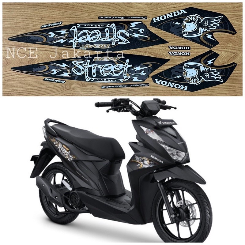 STIKER STRIPING BEAT STREET 2021 HITAM AJM