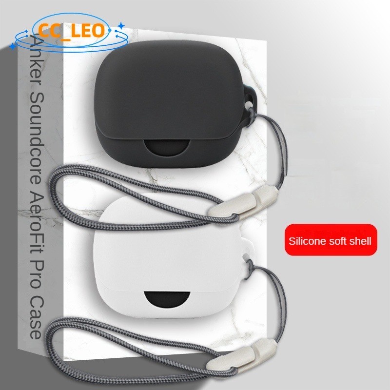 For Anker Soundcore AeroFit Pro Case Silicone Soft Case Cute Lanyard Anker Soundcore AeroFit Pro Pro