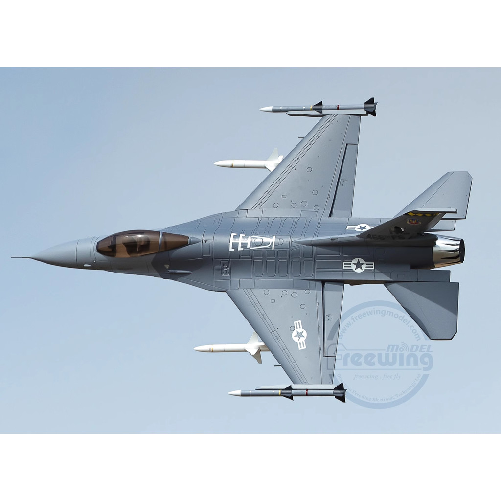 RC Plane EDF Jet New Freewing Flightline F16 70mm V2 Air Grey Airplane Model
