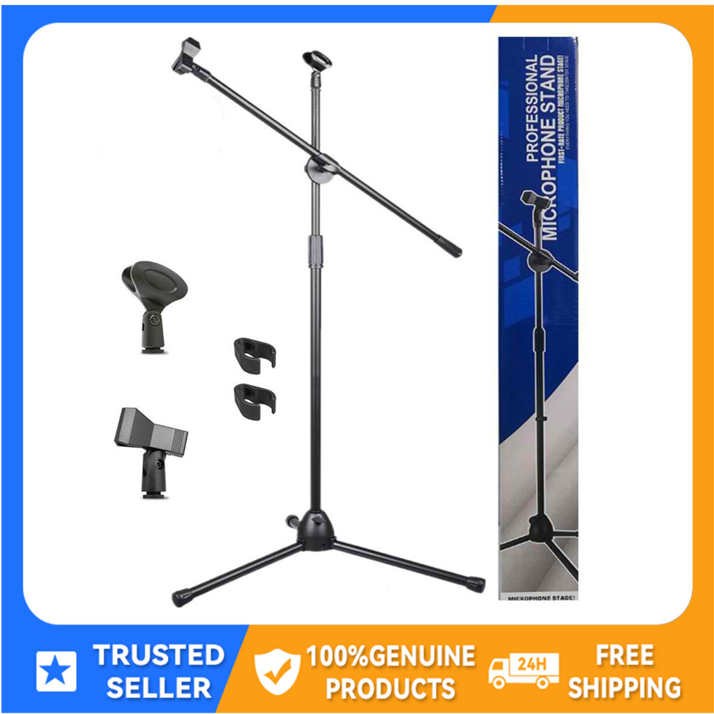 Statif Mikrofon Supermax, Statif Mikrofon Tripod Lipat Berkualitas Tinggi dan Kuat yang Dapat Disesu