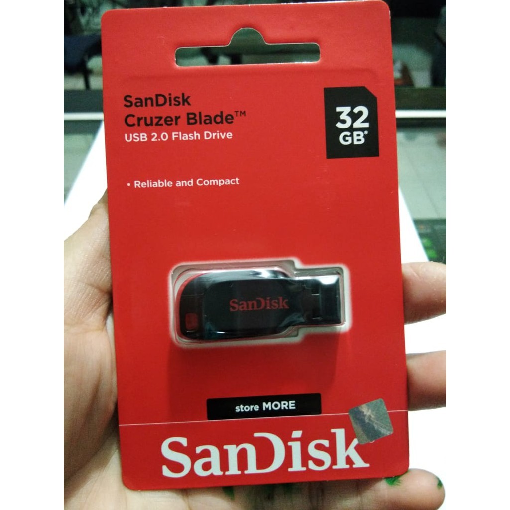 (DFlash Laptop) USB Flasdisk 32 GB Sundisk Cruzer Blade - USB Flash Drive Sundisk Original