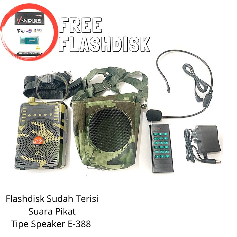 Bird Caller Speaker Impor MP3 E-388 | Free Flashdisk Dengan Suara Pikat TERBARU