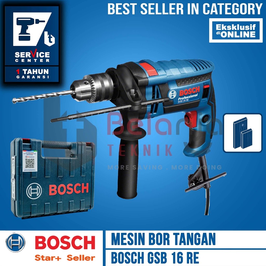 Mesin Bor Beton BOSCH GSB 16 RE 750 Watt Rotary Hammer GSB16 RE Impact Drill GSB16RE