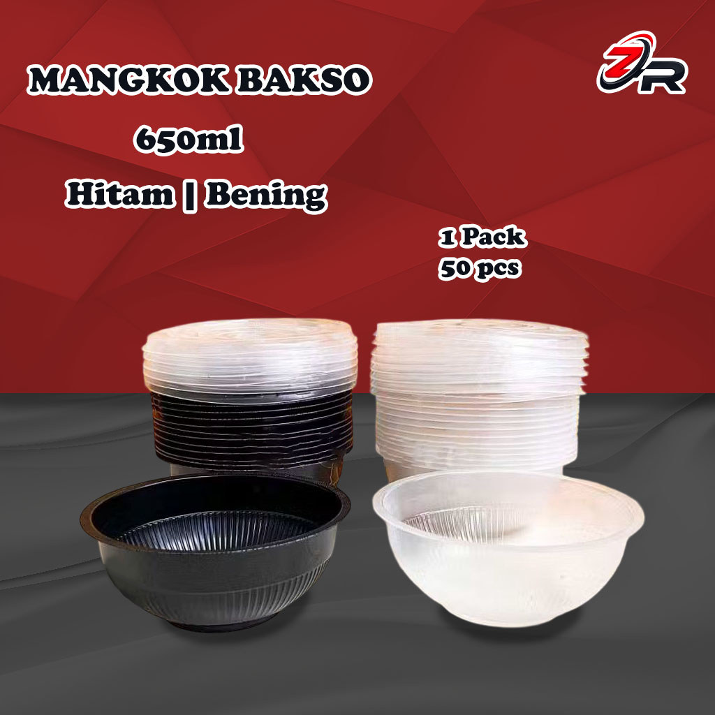 Isi 50 PCS]Mangkok Bakso Plastik/Mangkok Mika Bakso