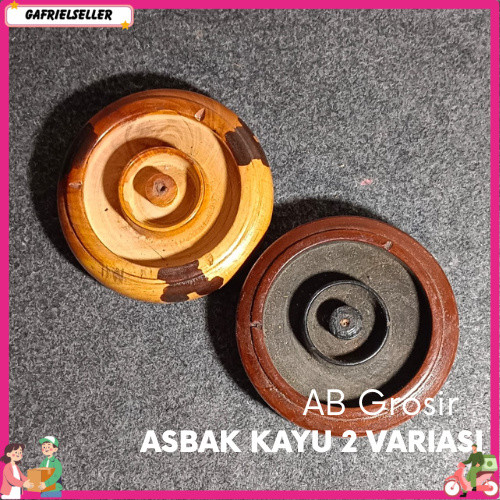 Asbak kayu 2 variasi , asbak kayu pinus murah asbak sovenir GFR