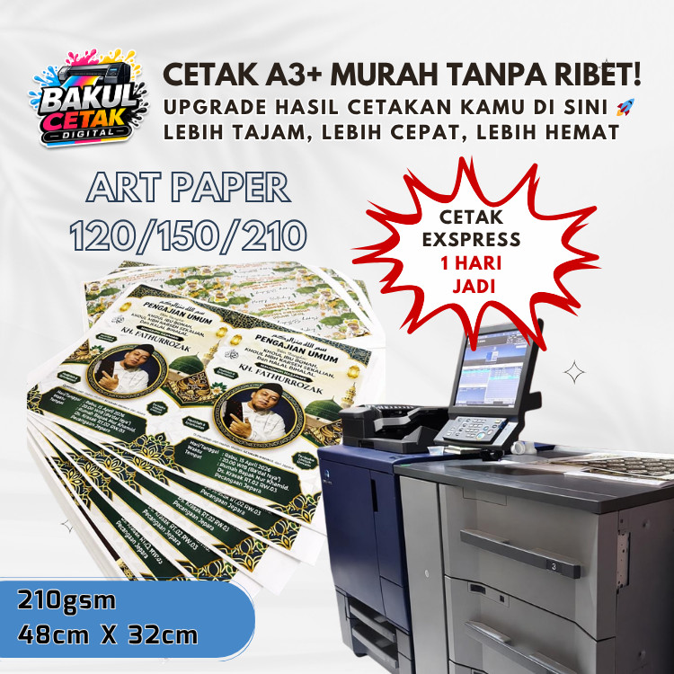 Jasa Print A3+ Murah Full Color | Cetak Poster Brosur A3 Plus | 1 Sisi 2 Sisi