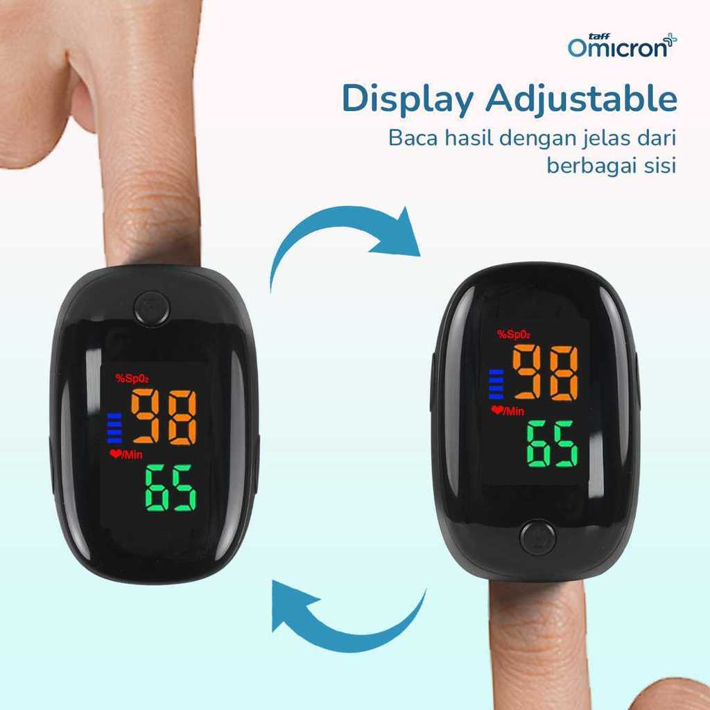 Oximeter Medis TaffOmicron - Alat Pantau Kesehatan Paru & Saturasi Oksigen
