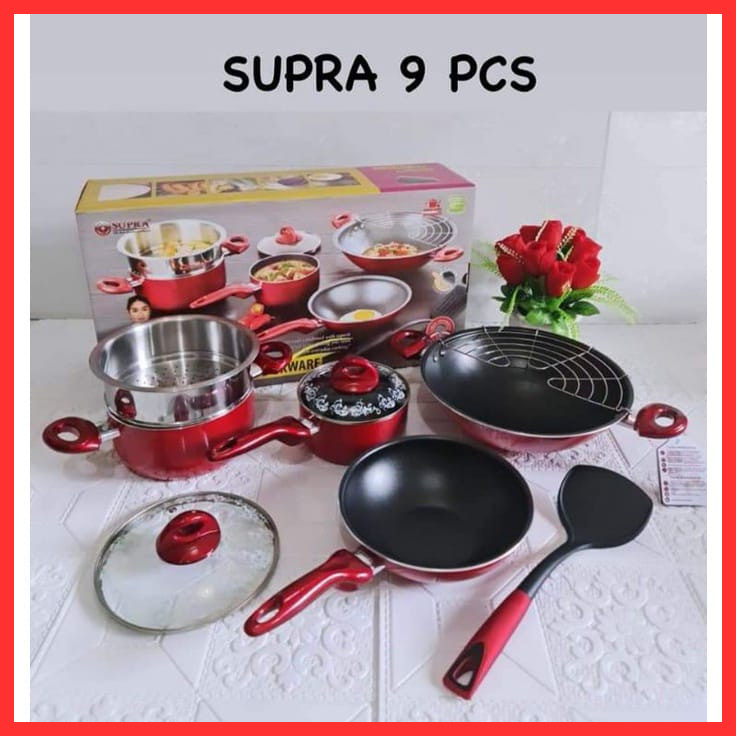 SUPRA Cookware set 9pcs Rosemary