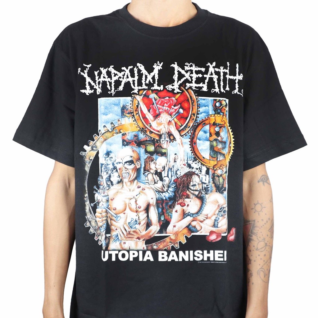 Original Napalm Death - Utopia Tshirt Kaos Pria