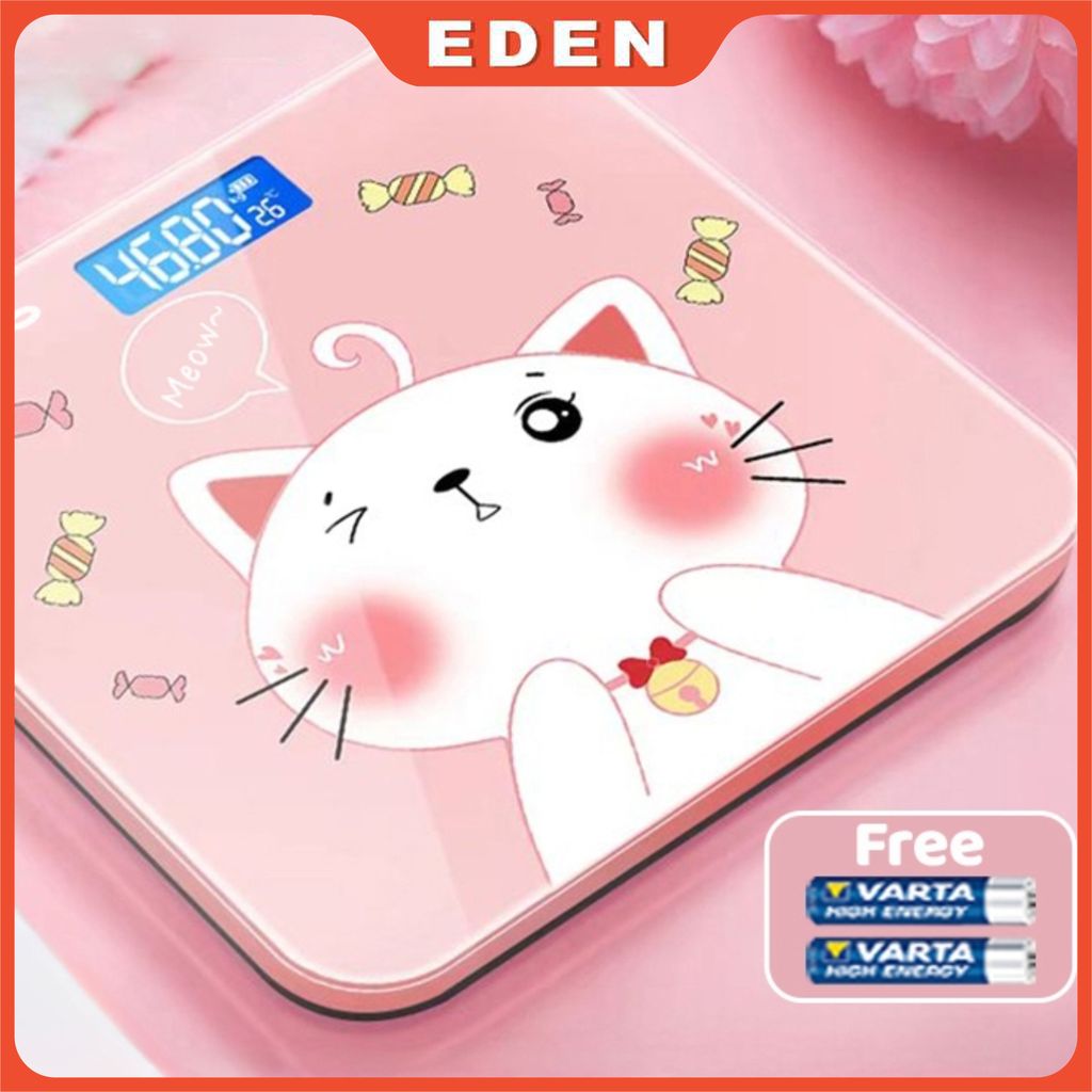 Eden - Timbangan Badan Digital Kartun Pengukuran Akurat Timbangan Layar LCD Berat Max 180kg