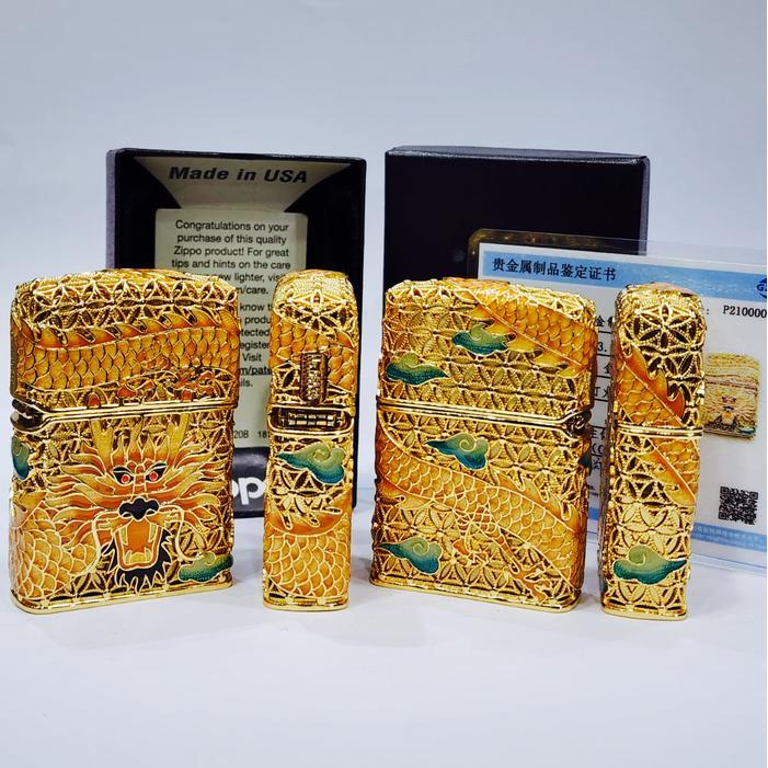 Original Zippo Jacket Dragon Gold Plated Japan limited Edition