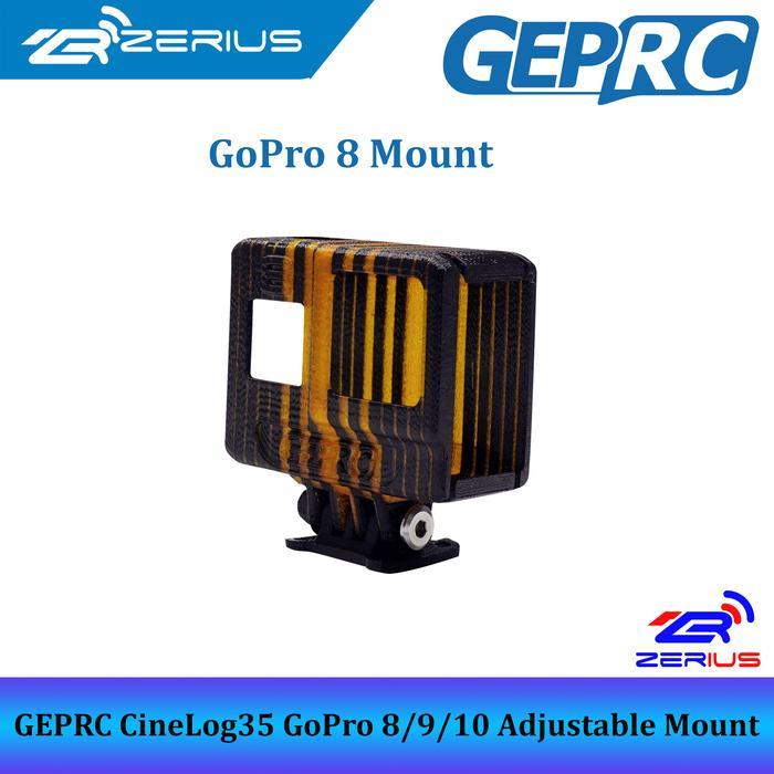 GEPRC CineLog35 GoPro 8/9/10 Adjustable TPU Mount, 3D Print CineLog35 - GoPro 8