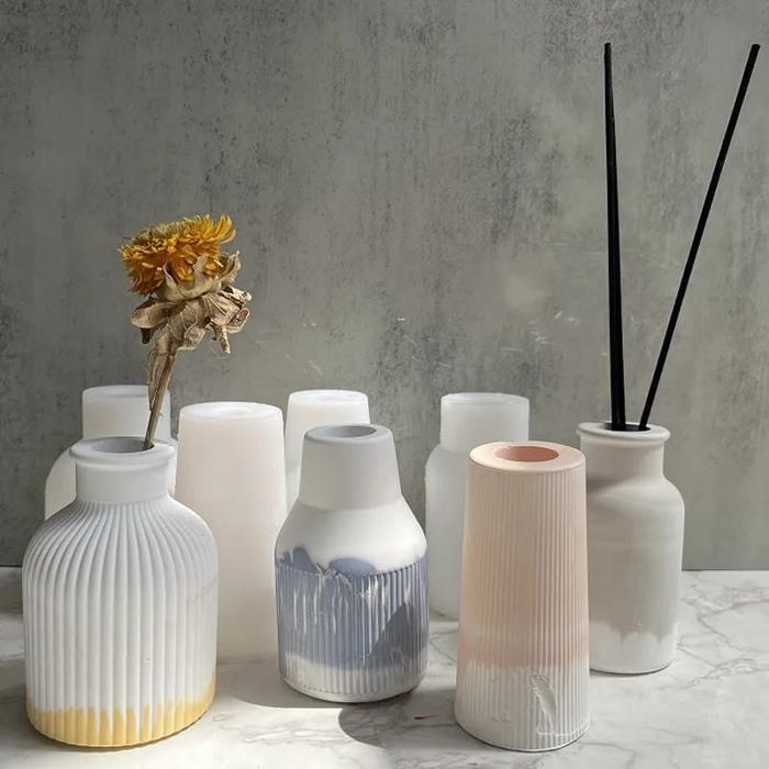 Cetakan Silikon Resin Vas Bunga 3D Vase Flower Pot Mold