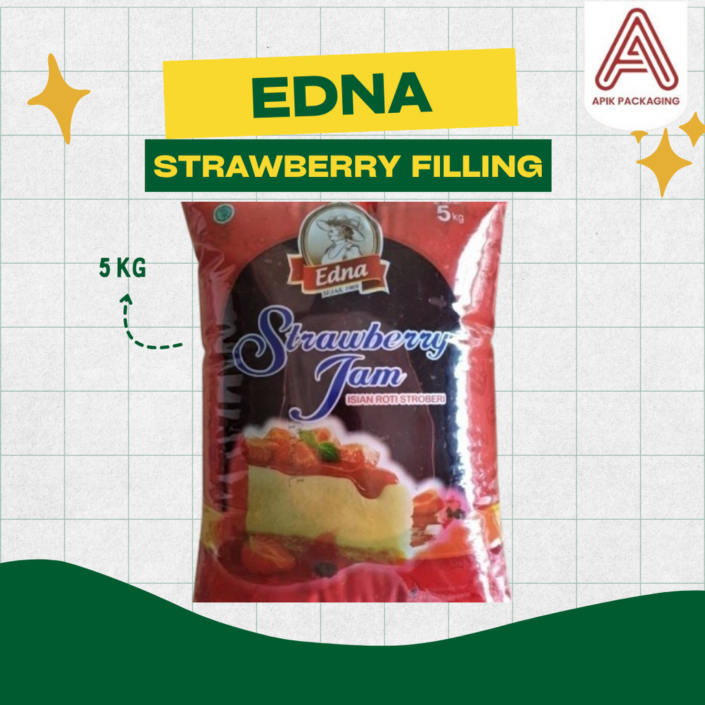 Edna Strawberry Filling 5Kg – Selai Roti & Donat