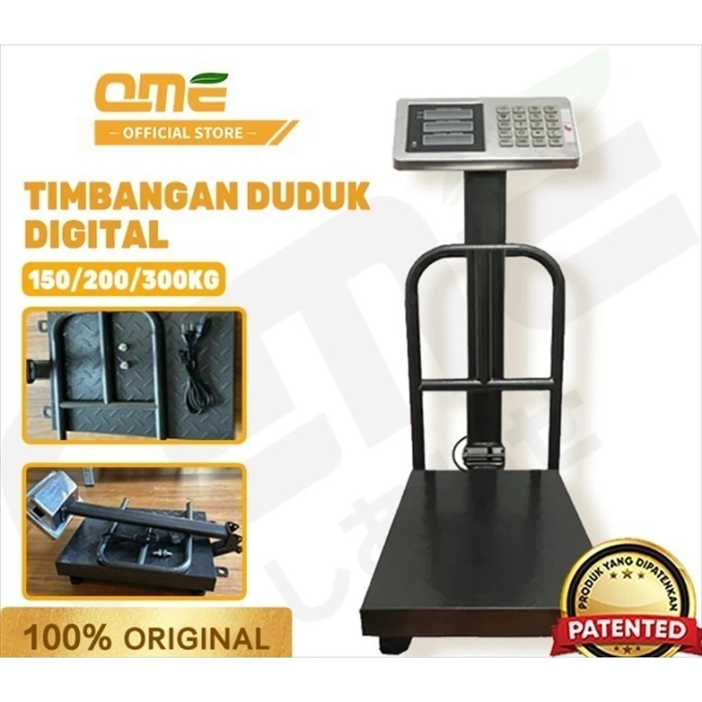 TIMBANGAN DUDUK DIGITAL QME / QME Timbangan Duduk Digital 300Kg Akurasi Tinggi / Timbangan duduk dig