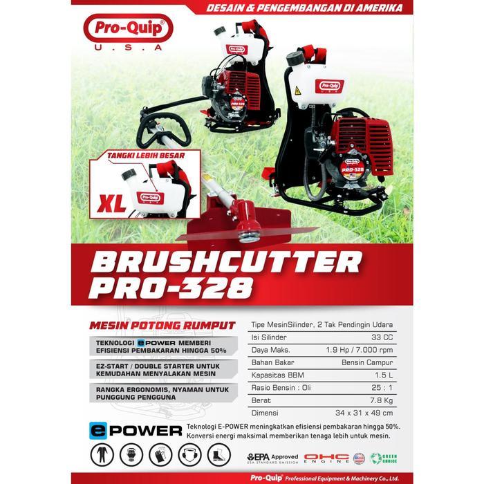 Supra HDX PROQUIP BG328S Mesin Rumput Tipe Tertinggi Heavy Duty Pro-Quip Mesin Potong Rumput Gendong