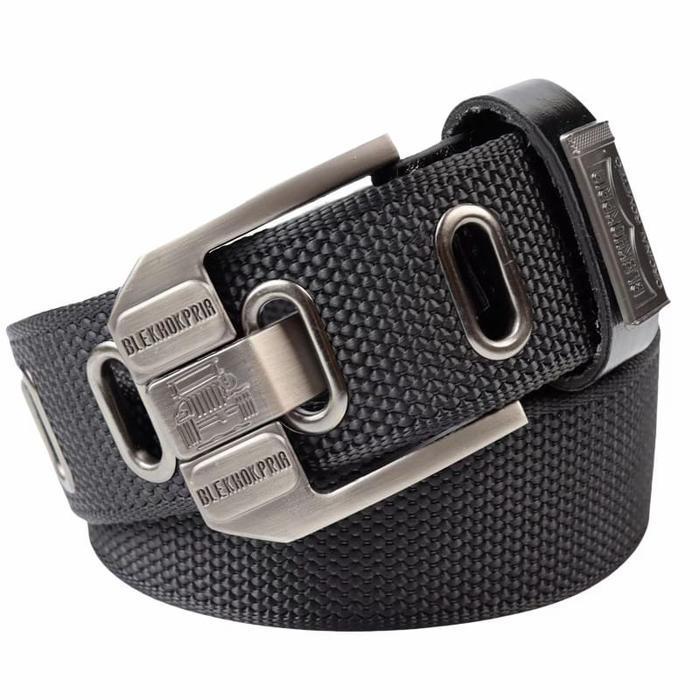 Sabuk Cowok Keren Tactical Nylon Canvas Ikat Pinggang Pria Quickly Unlock - Gesper Pinggang Pria Bes