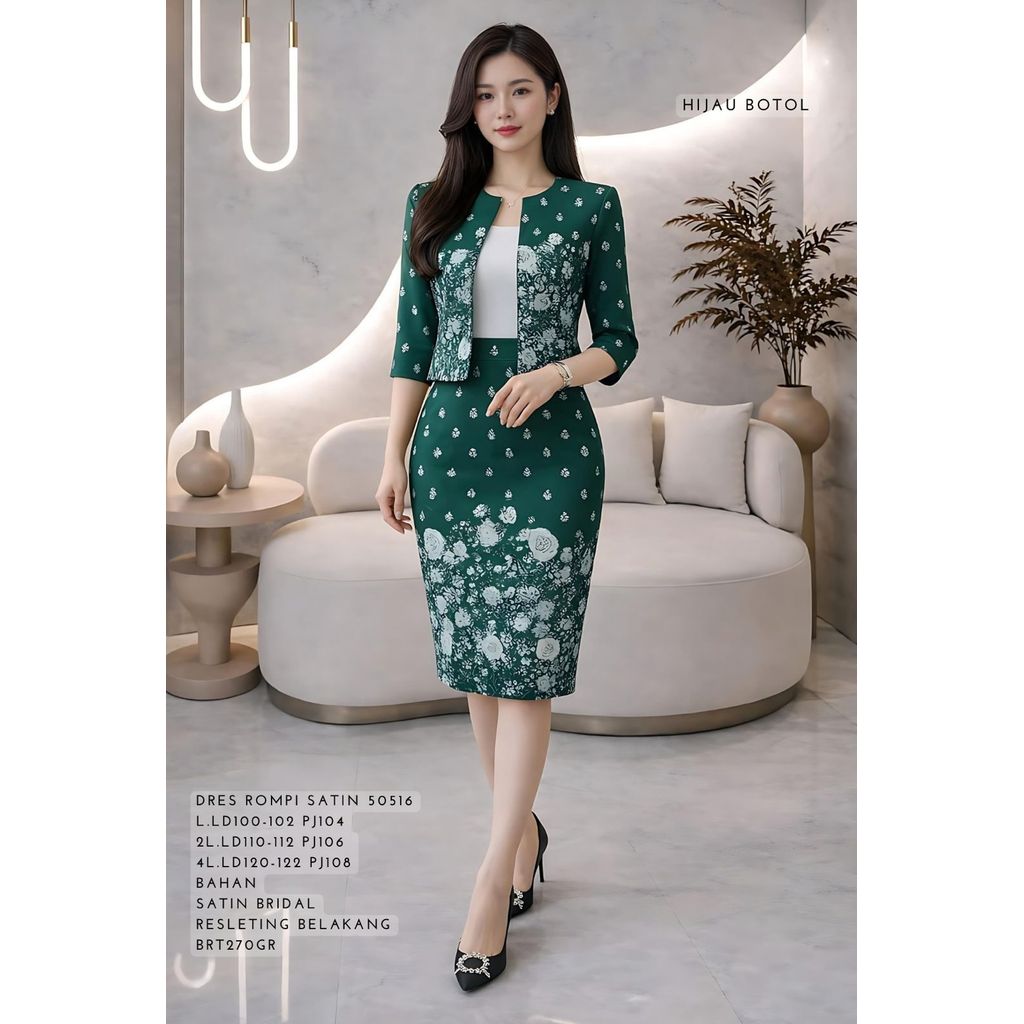 DRES ROMPI SATIN 50516 HIJAU BOTOL 270GRAM#BESTSELER