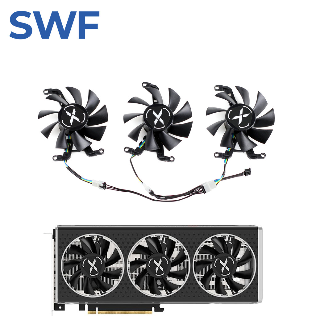 75MM Cooling Fan For XFX Speeder MERC QICK 308 RX 6600XT 6500XT Black ULTRA Gaming Graphics Card Coo