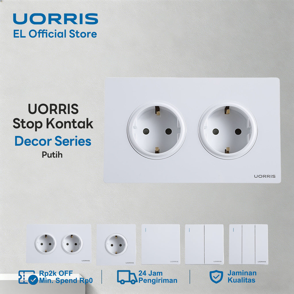 UORRIS GNW Grazie / Stop Kontak / Sakelar - Full Frame White