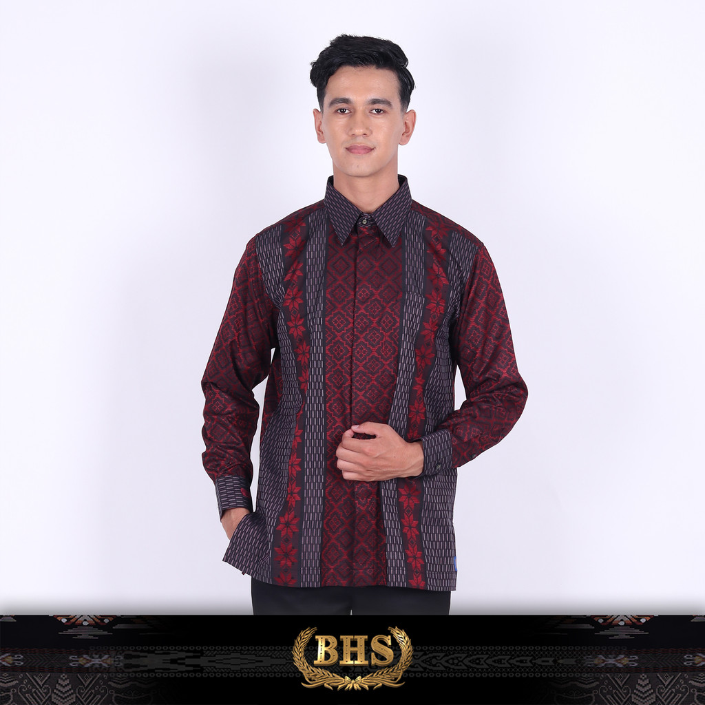 Baju Batik BHS Classic Warna Merah