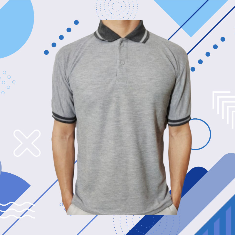 KAOS POLO SHIRT LENGAN PENDEK KERAH KOMBINASI BAJU PRIA WANITA POLOS WARNA HITAM PUTIH COKLAT KUNING