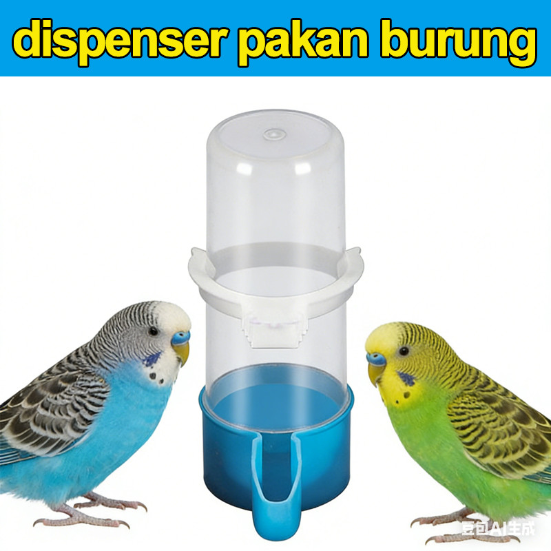 Dispenser Pakan & Minum Burung Otomatis 200ml – Wadah Botol Makan Minum Hewan untuk Sangkar