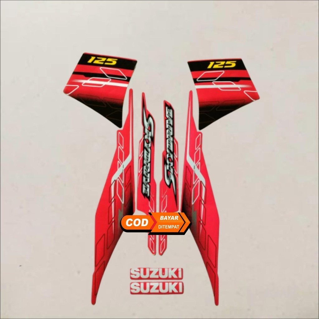 striping stiker SkyDrive merah