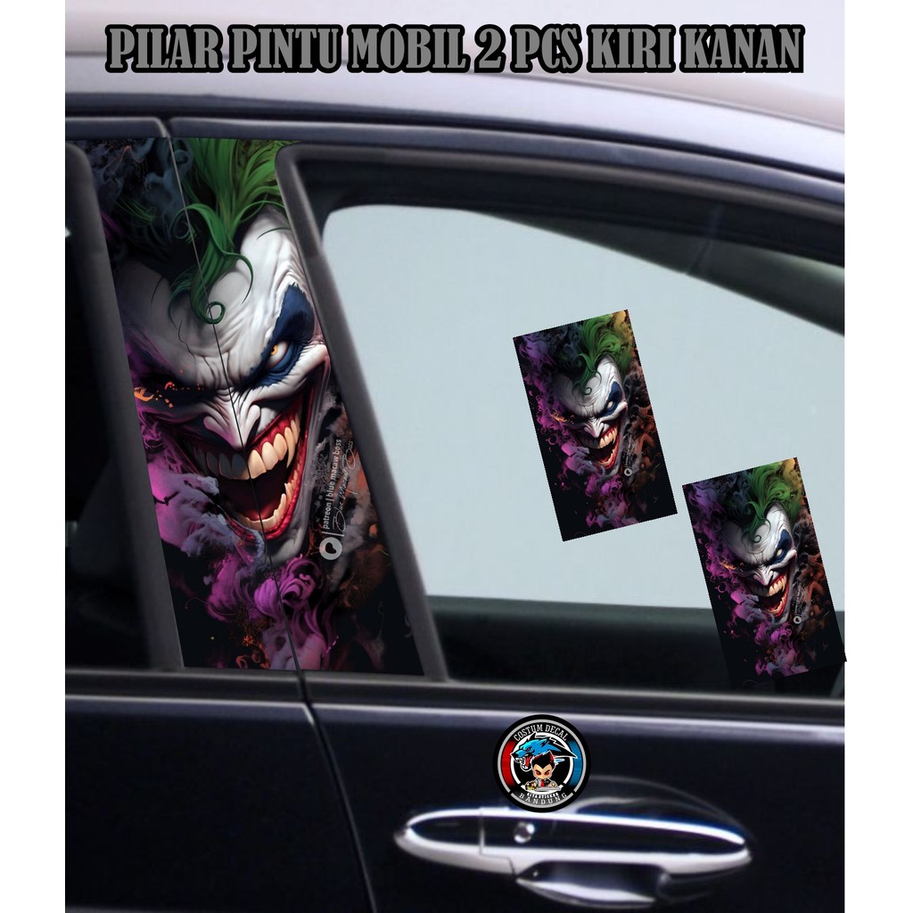 Stiker pilar pintu mobil satu set kiri kanan cocok untuk mobil apapun untuk semua mobil motip naruto